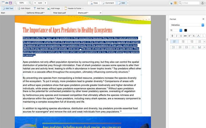 free pdf editor for mac double space